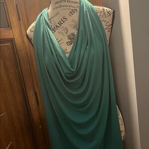 Elegant Green Drape Blouse